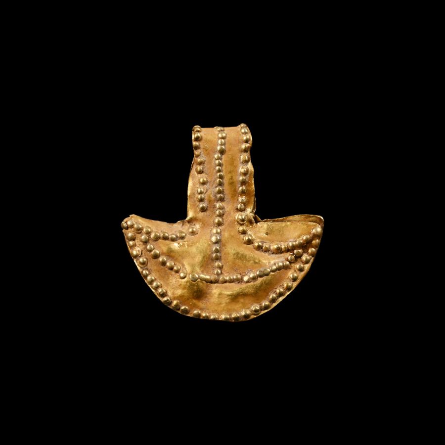 Viking Age Gold Hammer Amulet