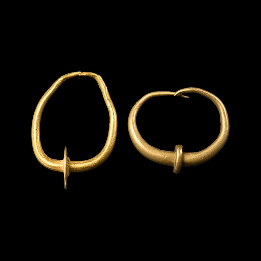 Western Asiatic Gold Earring Pair
