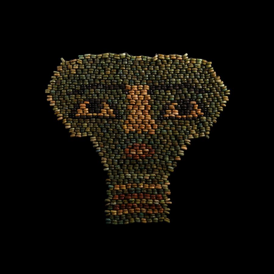 Egyptian Beaded Mummy Face Mask