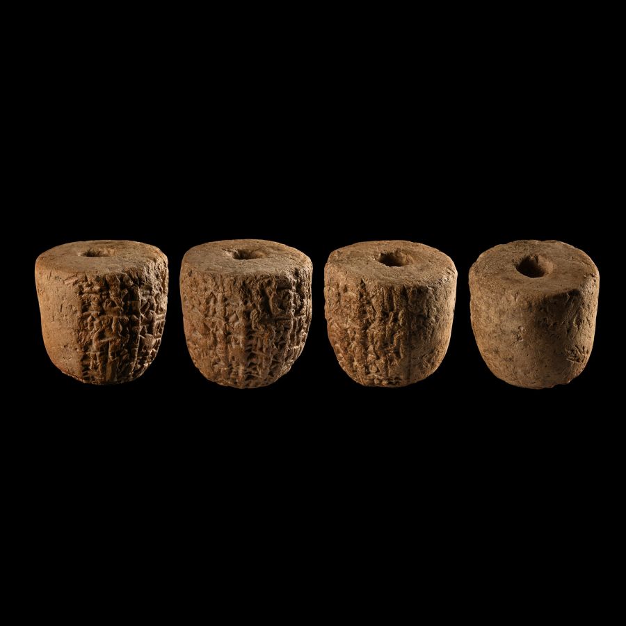 Babylonian Cuneiform Cylinder with Akkadian Inscription Relating to the Planting of a Cedar Hedge