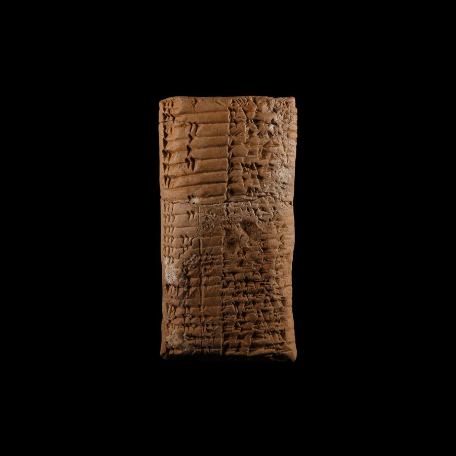 Cuneiform Accounting Tablet Listing a Distribution to a Series of Babylonian Soldiers