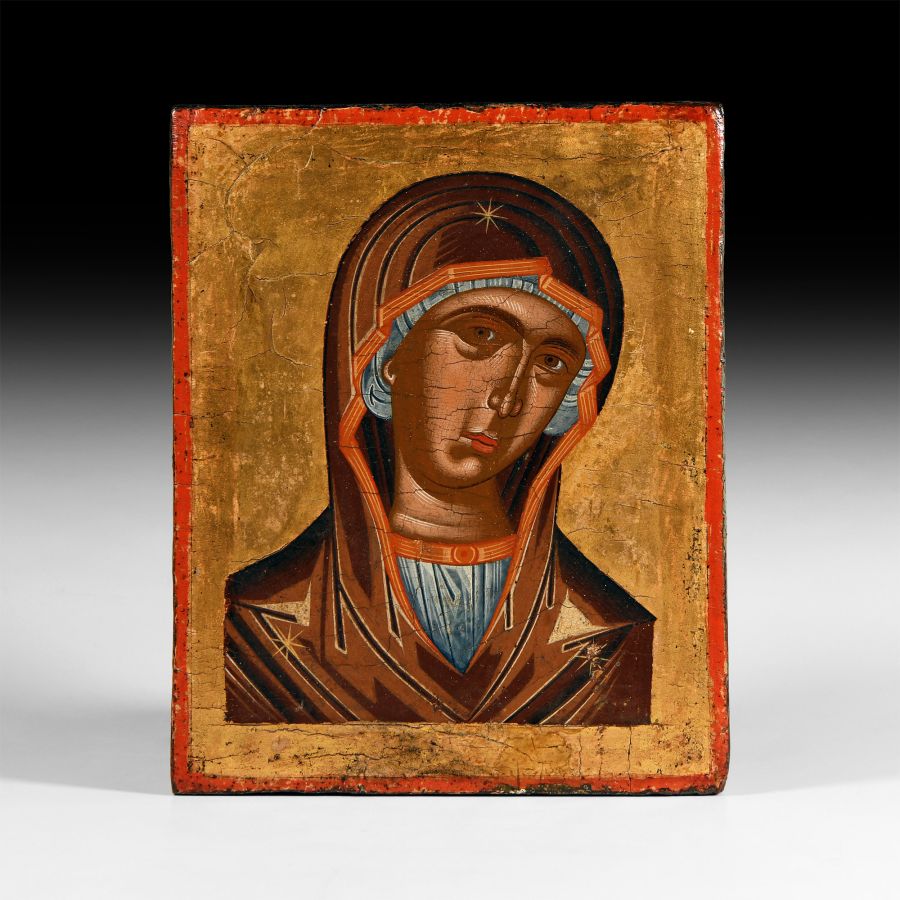 Veneto-Cretan Bust of the Virgin from a Deesis