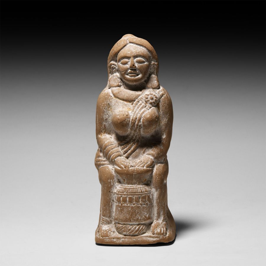 India Chandraketugarh Type Terracotta Figural Rattle