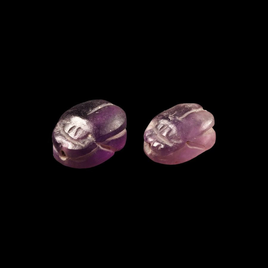 Egyptian Amethyst Scarab Group