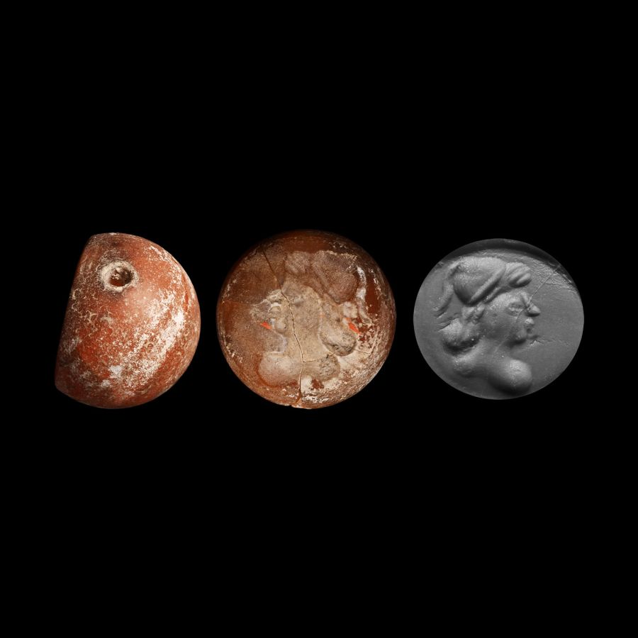 Sassanian Seal with Profile Bust