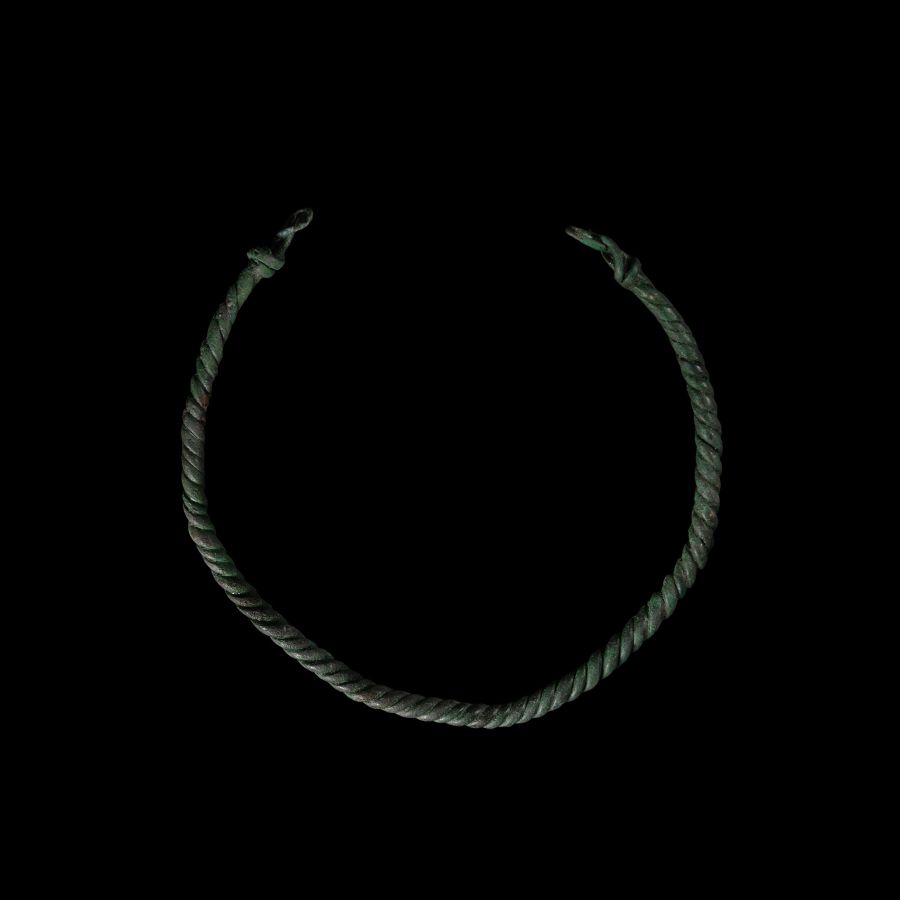 Viking Age Twisted Torc with Looped Terminals