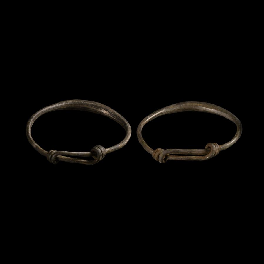 Viking Age Silver Expandable Child's Bracelet Pair