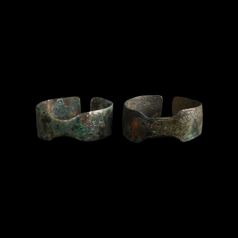 Western Asiatic Decorated Bracelet Pair
