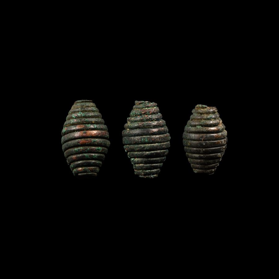 Bronze Age Coiled Necklace Bead Group