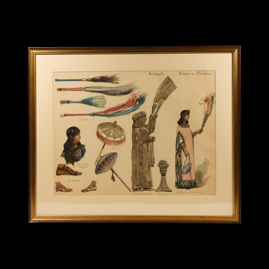 Assyrian Watercolour Painting