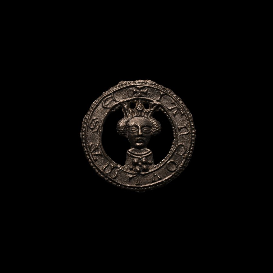 Medieval 'Thames' Crowned Bust Pilgrim's Badge