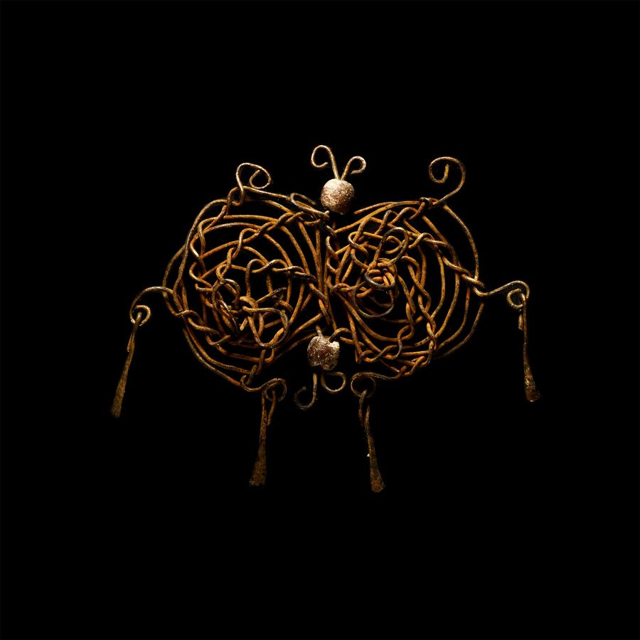 Tudor 'Thames' Wire Butterfly Brooch with Dangles
