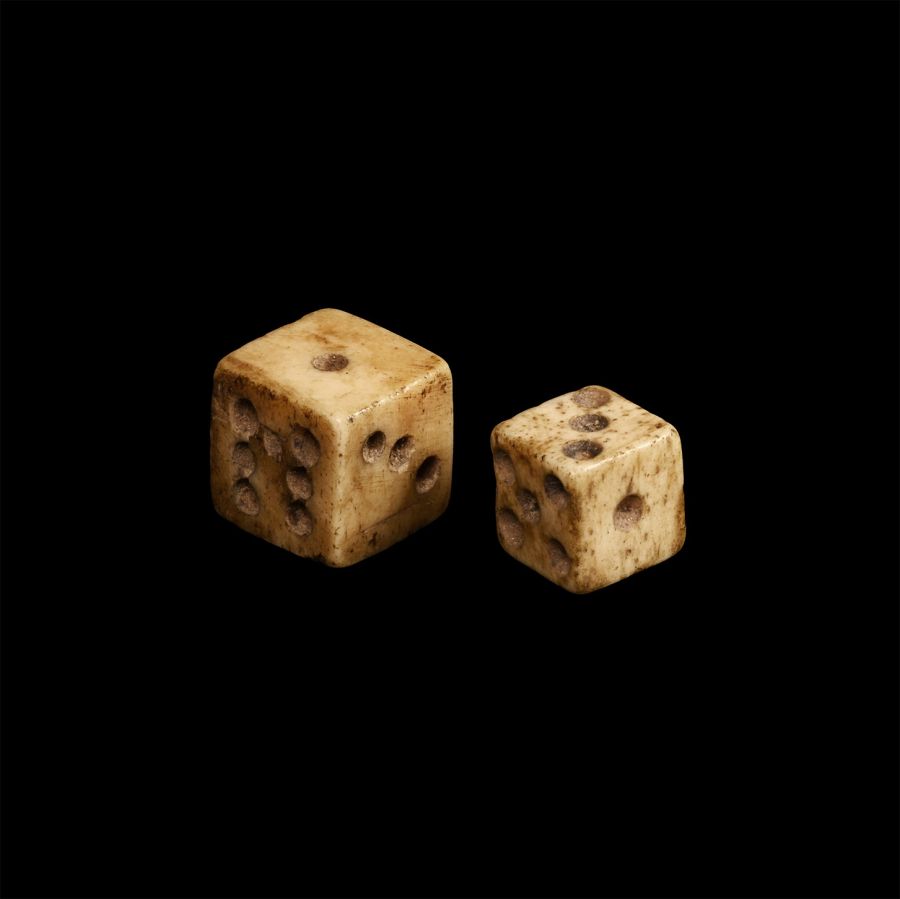Medieval 'Thames' Bone Dice Pair