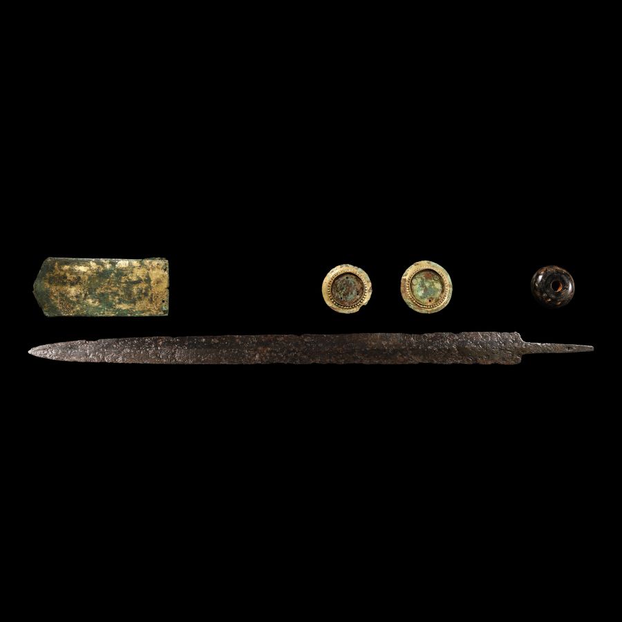 Migration Period Spatha Sword Blade with Fittings