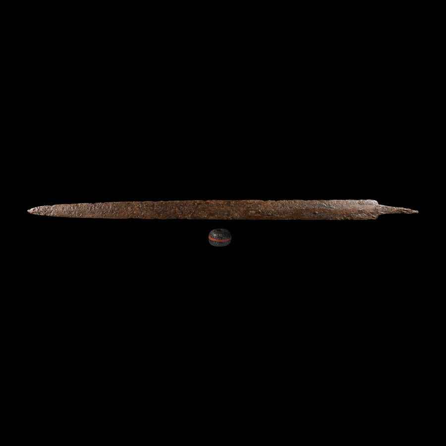 Migration Period Sword Blade with Agate Pommel