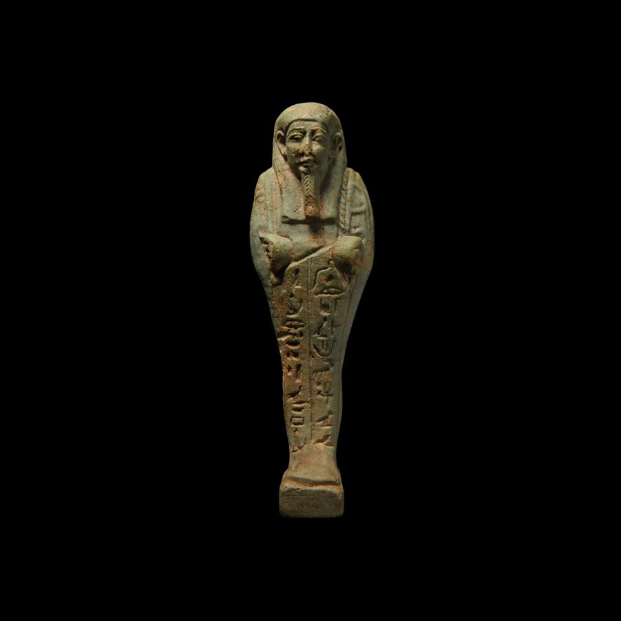 Egyptian Pale Blue Shabti for an Imy-Khent Priest