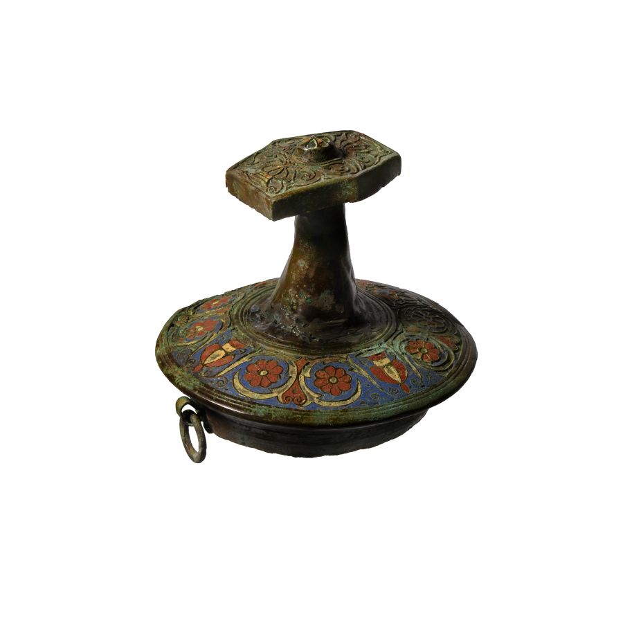 Roman Enamelled Bronze Vessel Lid