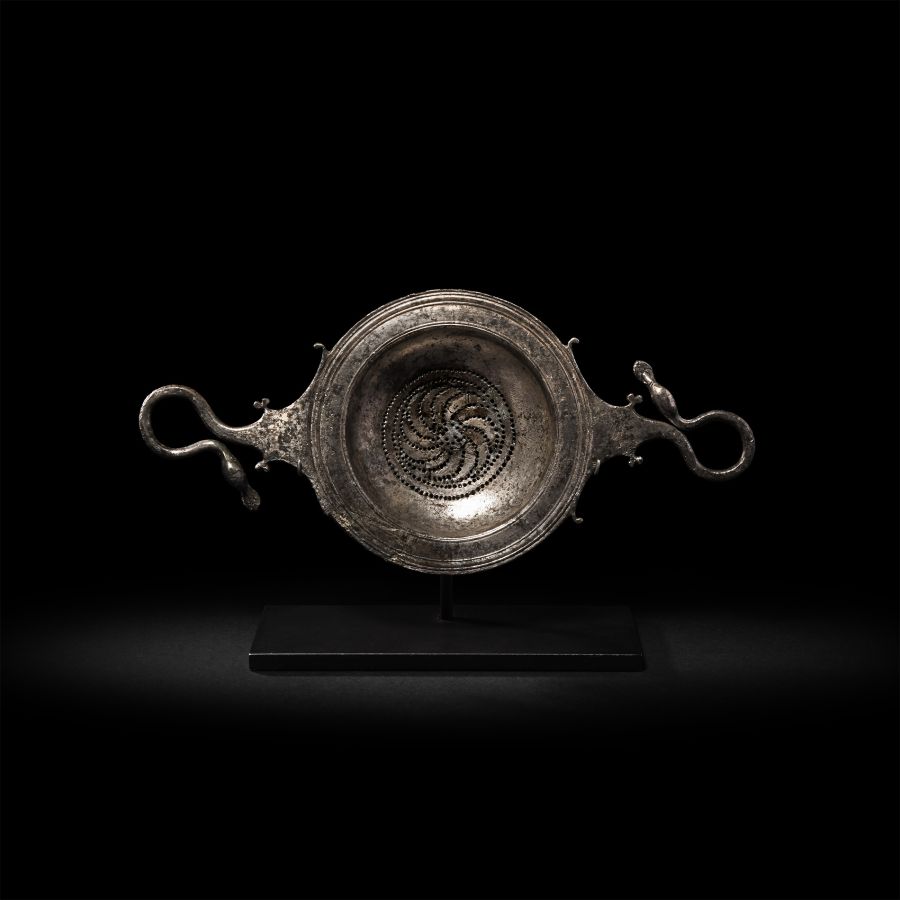 Greek Silver Wine Strainer