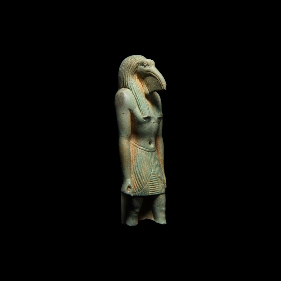 Egyptian Faience Figure of Thoth