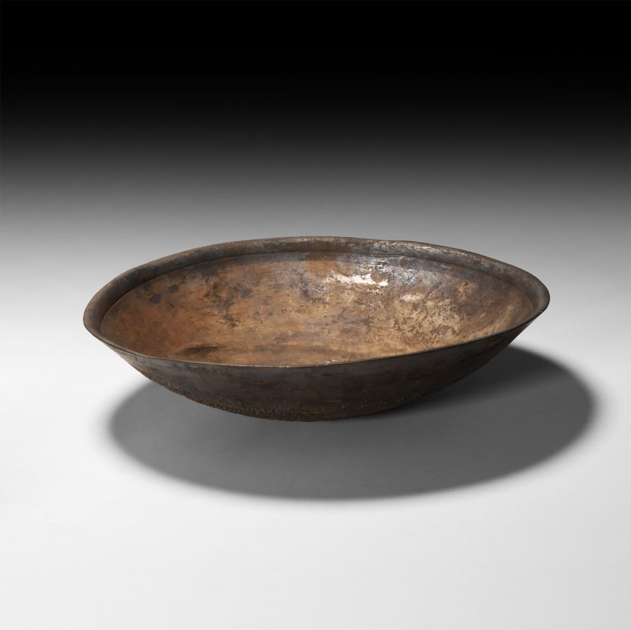Roman Silver Dish with Marine Encrustations