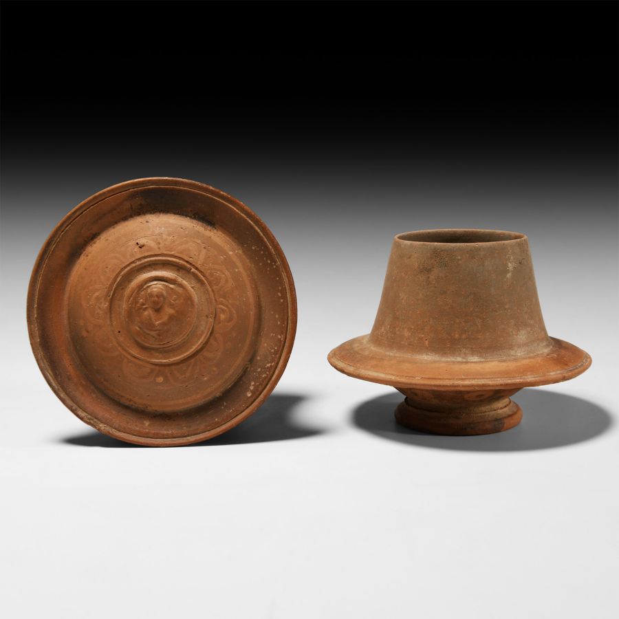 Hellenistic Terracotta Pyxis