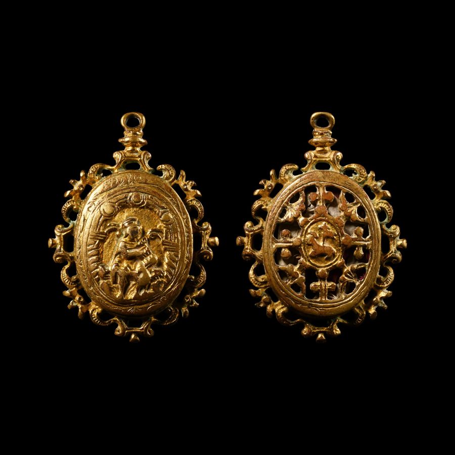 Gilt Reliquary Pendant