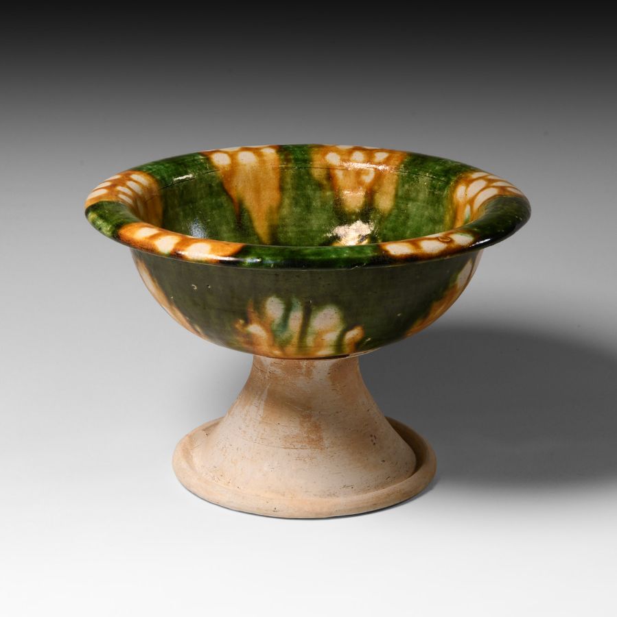 Chinese Tang Dynasty Glazed Offering Bowl
