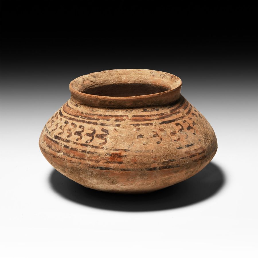 Western Asiatic Biconvex Painted Jar
