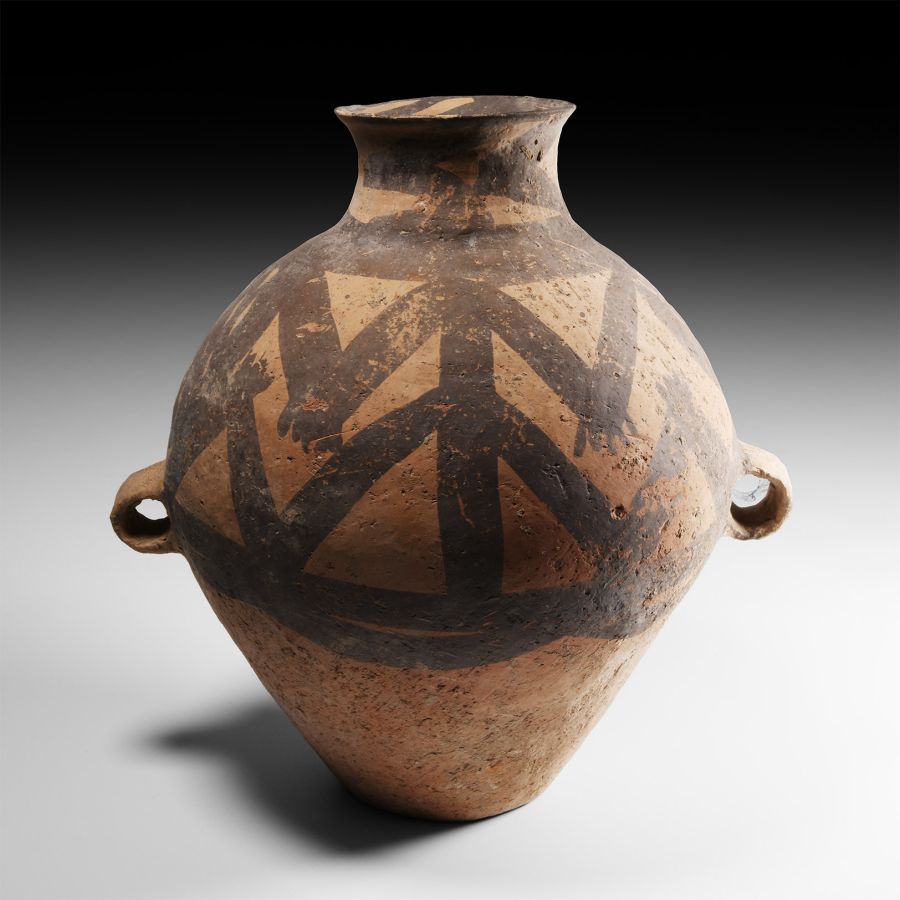 Chinese Neolithic Painted  Frog Jar