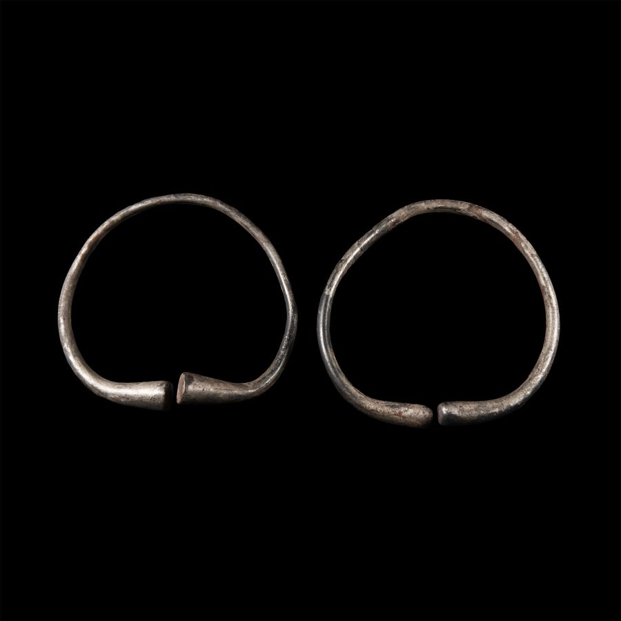 Bronze Age Silver Bracelet Pair