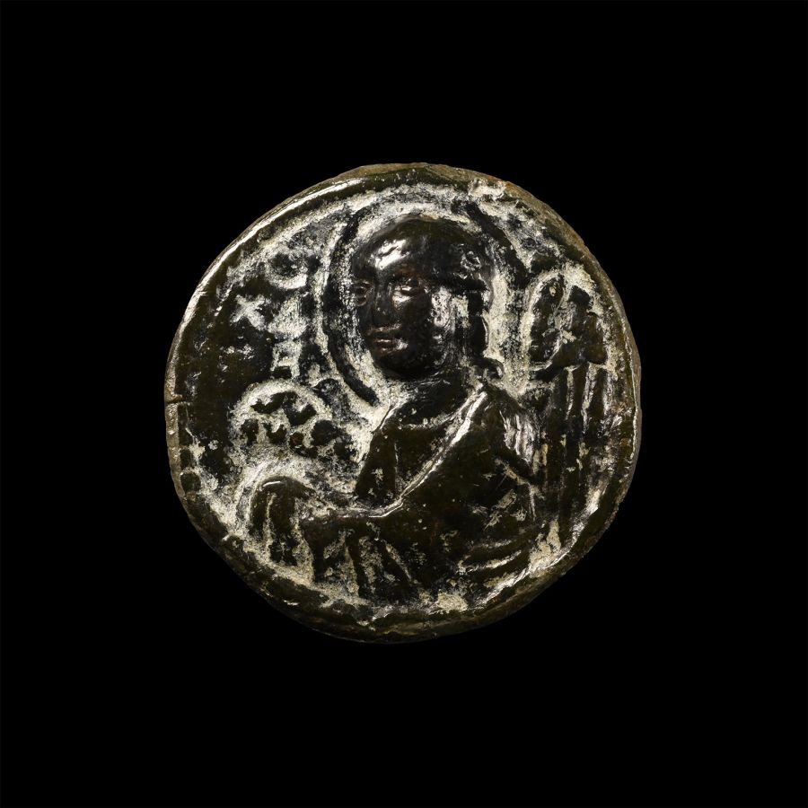 Byzantine Roundel with Saint