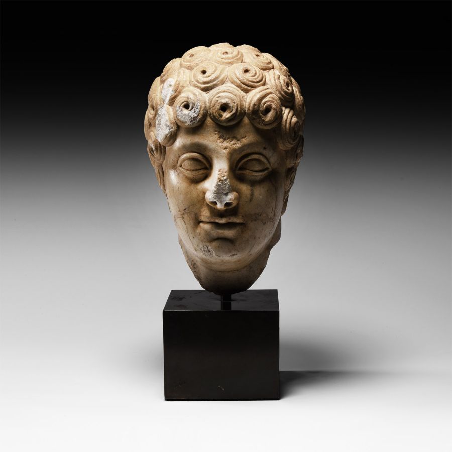 Medieval Marble Bust of Emperor Constantine