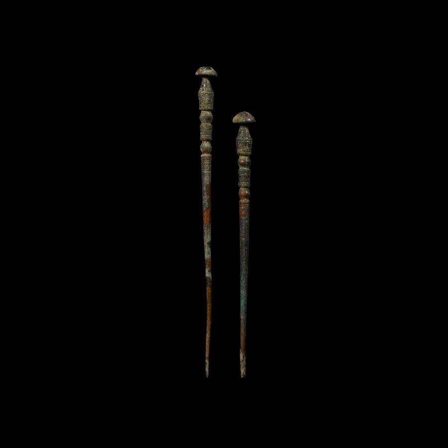 Luristan Decorated Pin Pair