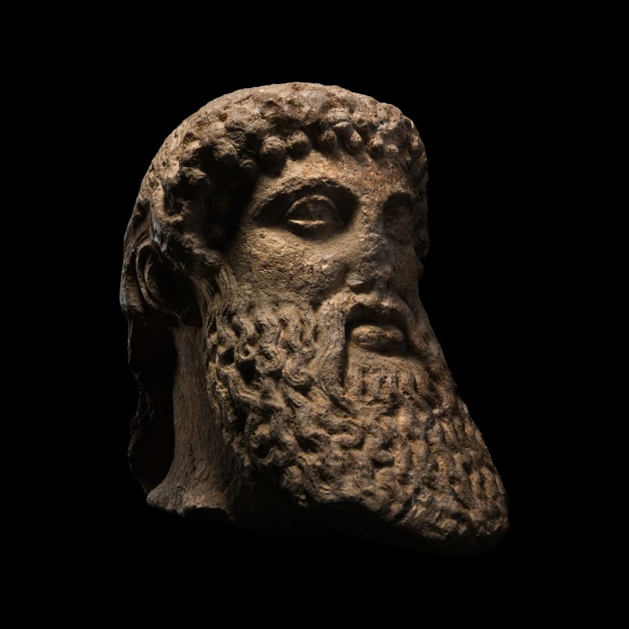 Greek Bearded Hermes Head