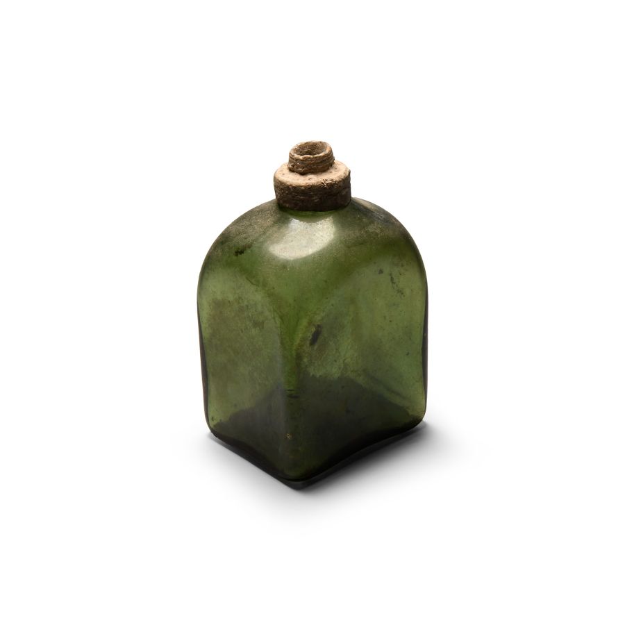 Post Medieval Green Glass Bottle