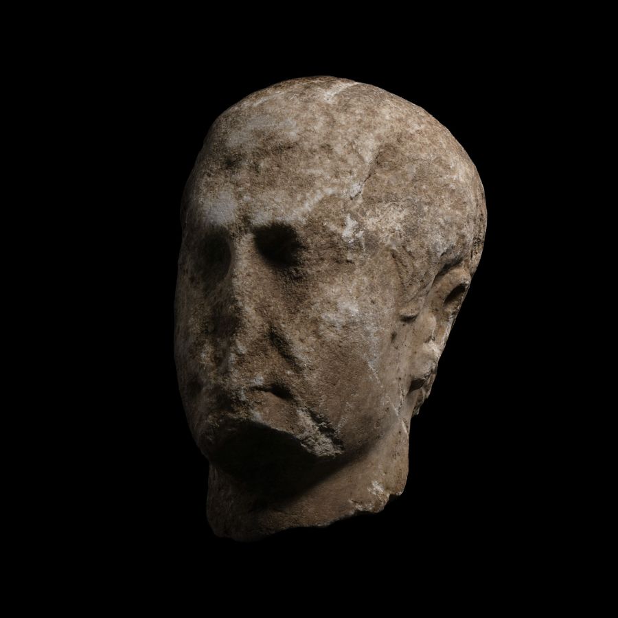 Roman Marble Head of a Man