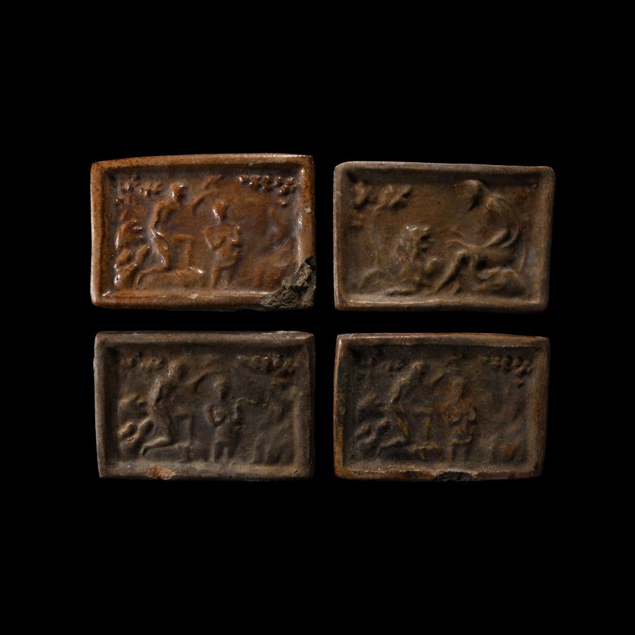 Post Medieval Biblical Ceramic Tile Group