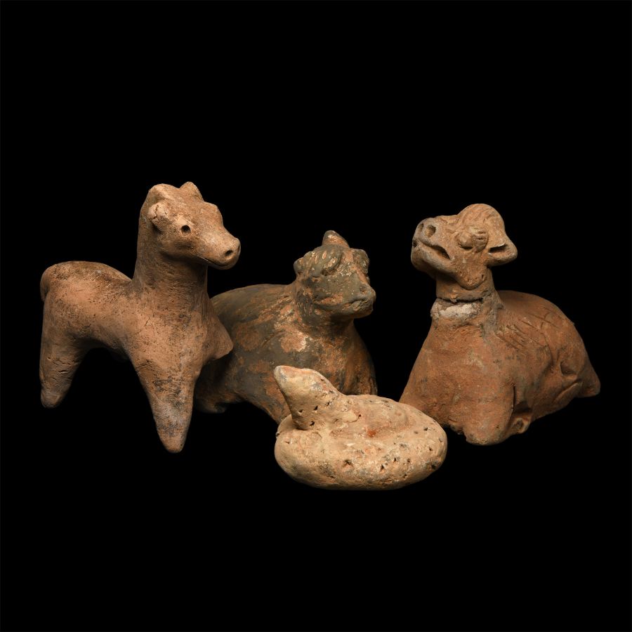 Chinese Han Ceramic Animal Figure Group