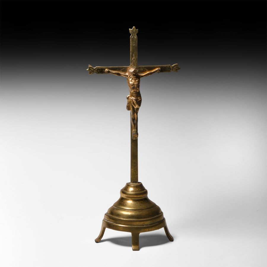 Post Medieval Brass Crucifix