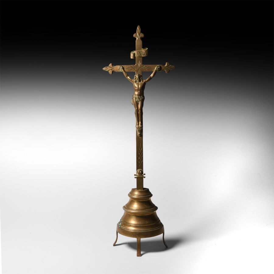 Post Medieval Brass Crucifix