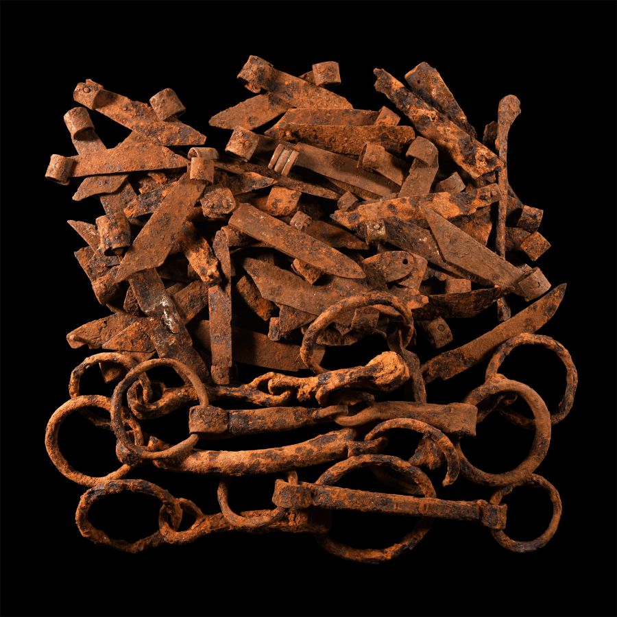 Medieval Iron Horse Bit Group