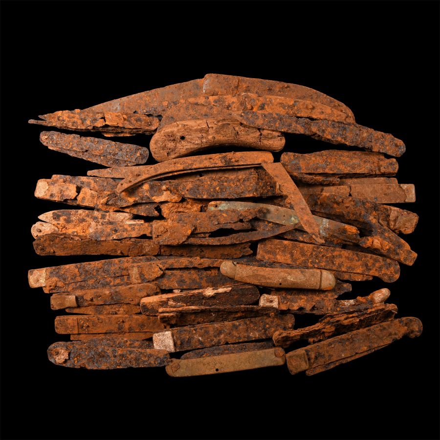 Medieval Iron Folding Knife Group