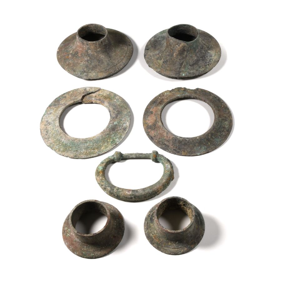 Roman Bronze Chariot Wheel Hub Group