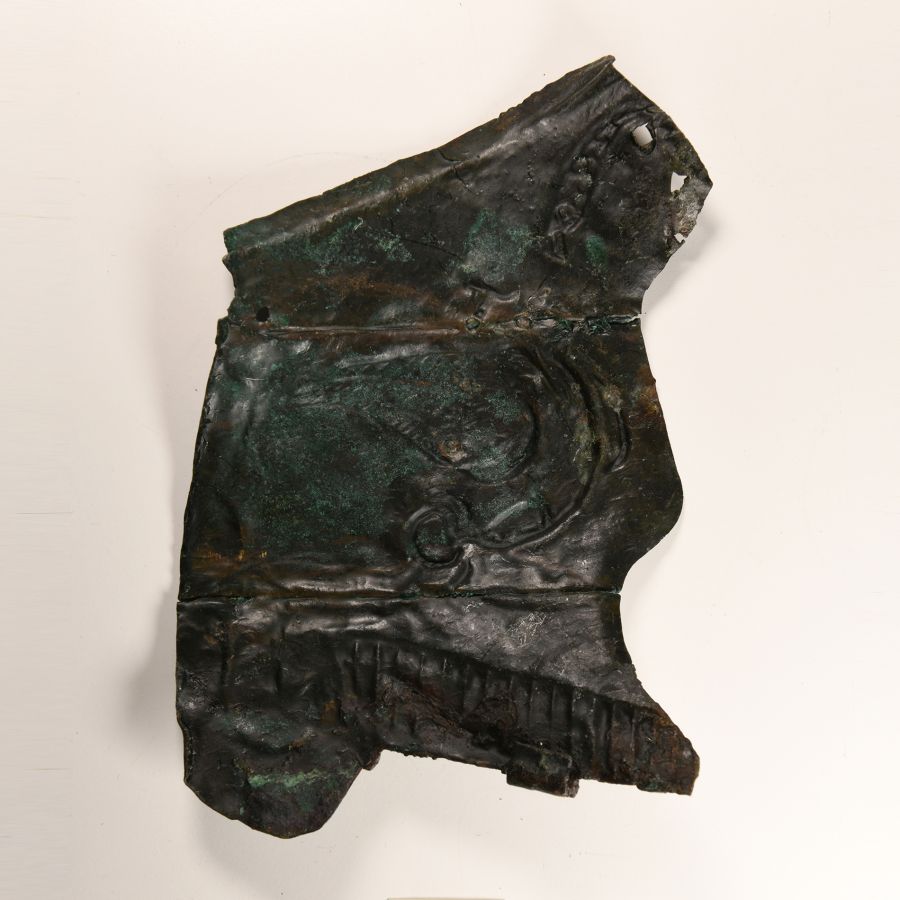 Roman Bronze Military Helmet Section