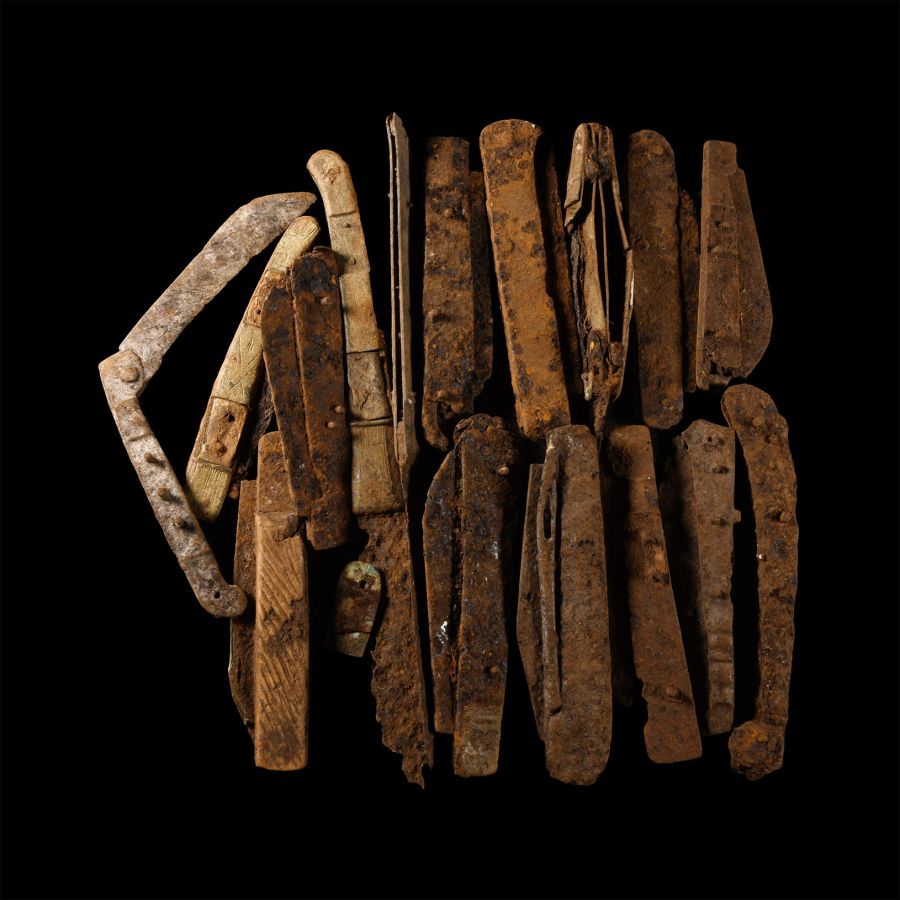 Post Medieval Iron Folding Knife Group