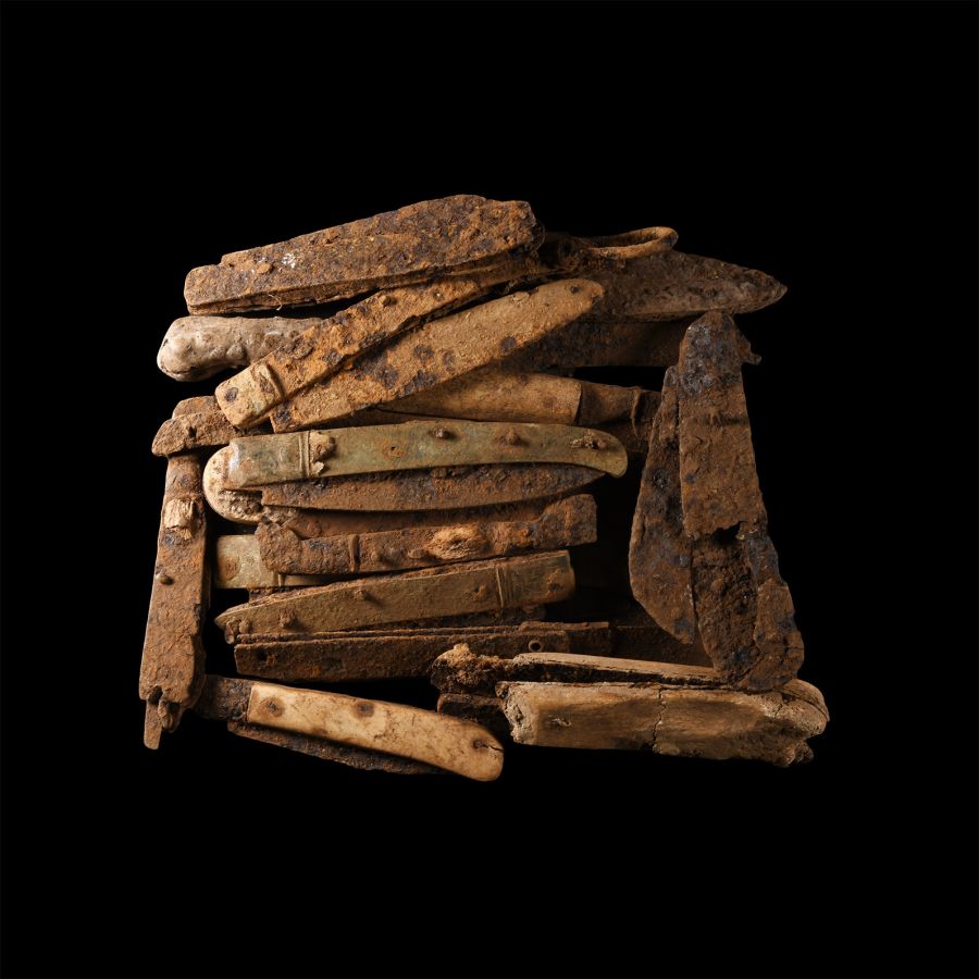 Post Medieval Iron Folding Knife Group