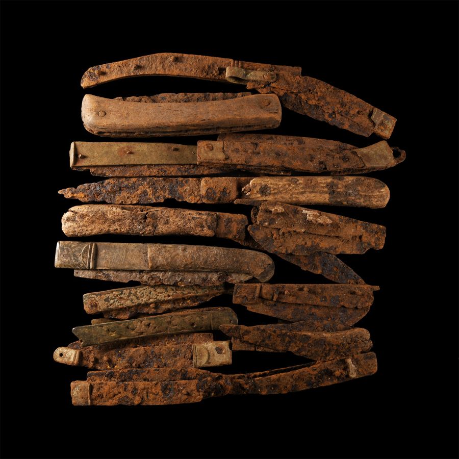 Post Medieval Iron Folding Knife Group