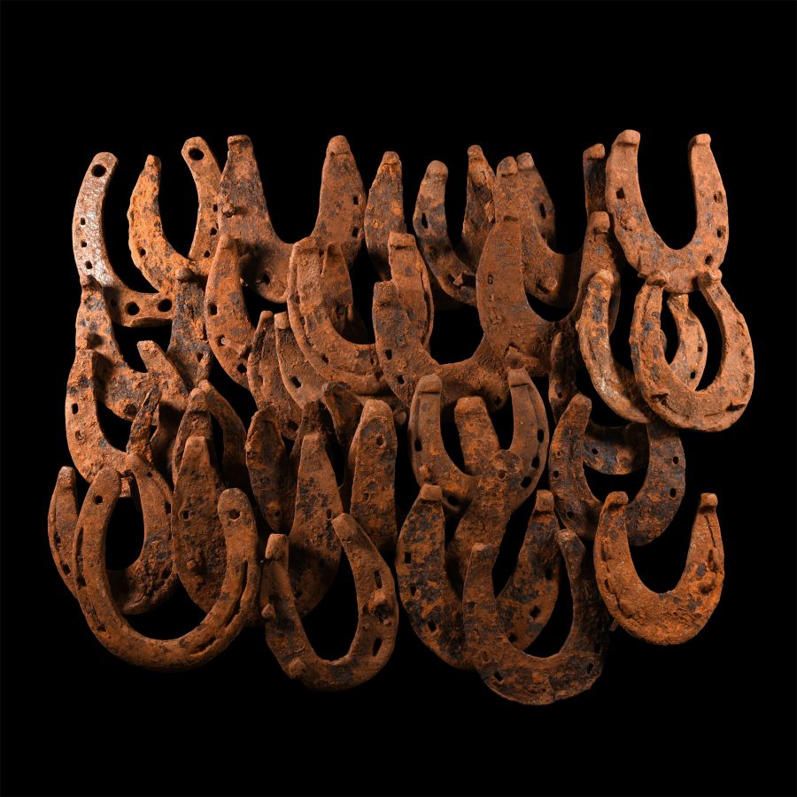 Medieval Iron Horse Shoe Group