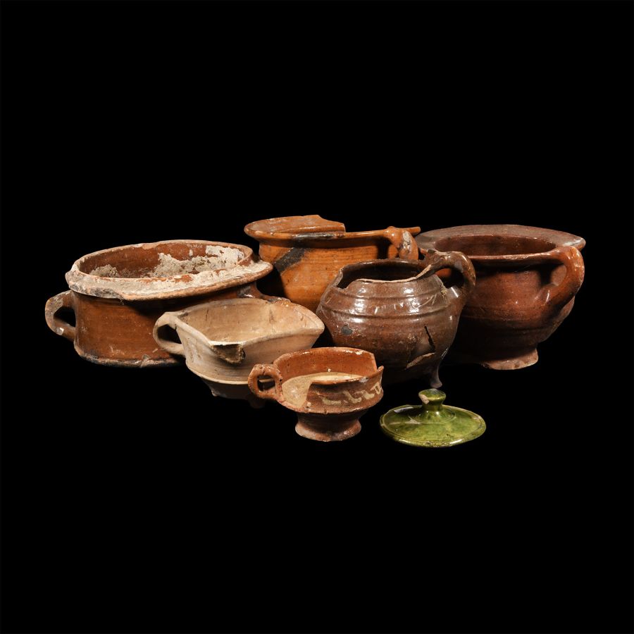 Medieval Glazed Pottery Group