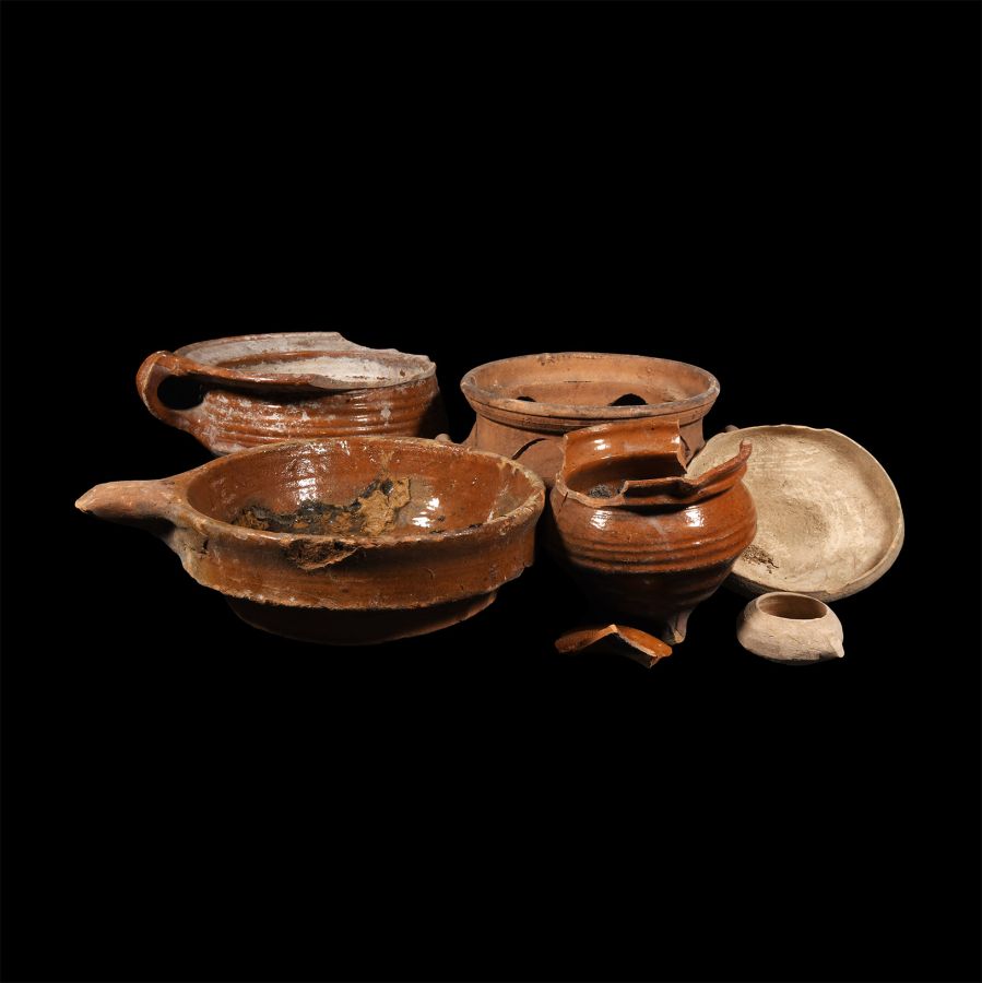 Medieval Glazed Pottery Group